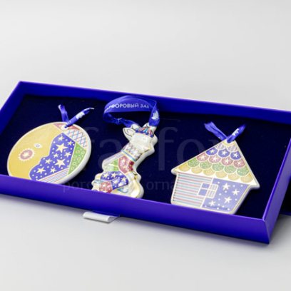 Набор елочных игрушек в подарочной коробке Колядки