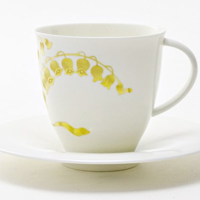 Чашка с блюдцем чайная «Нежный ландыш» 1/2