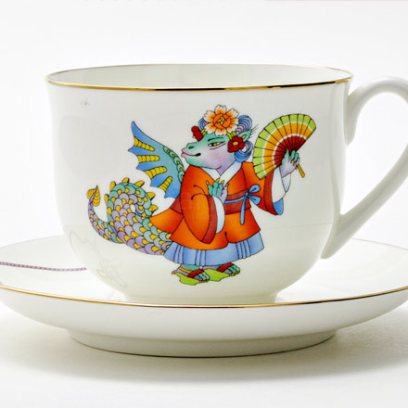 Чашка с блюдцем чайная «Красавица Ли» 1/2