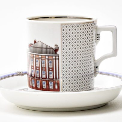 Чашка с блюдцем чайная «Серебряный город 5» 1/2