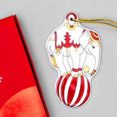 Елочная игрушка Гранд цирк. Слон на шаре