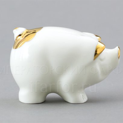 Скульптура «Кабан (з.з.)» Форма: Кабан (з.з.). Костяной фарфор. 38 мм.