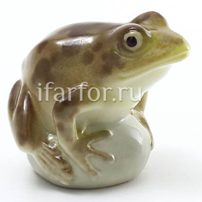 Скульптура Лягушка прудовая Коричневая