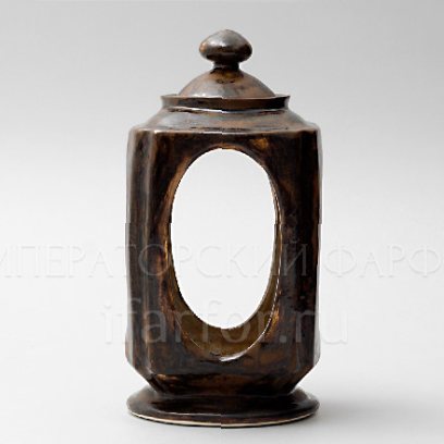 Подсвечник «Фонарь черно-ржавый»