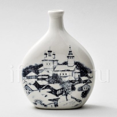Ваза средняя Деревенька Плоская