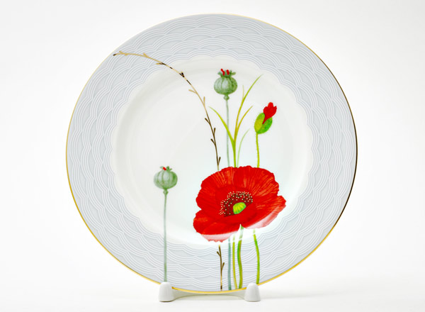 Shallow plate Poppies Premium