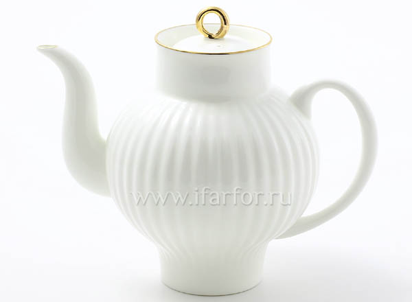 Teapot brewing Gold edging 2 Wave