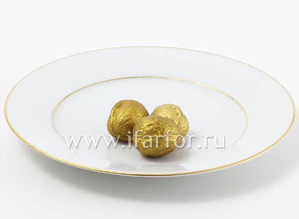 Plate shallow Gold ribbon