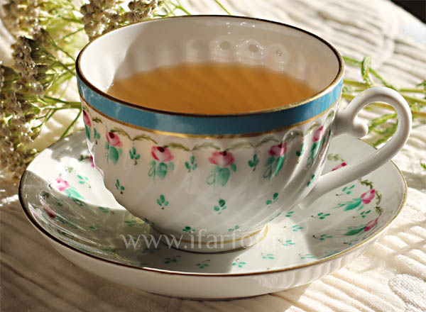 Чашка с блюдцем чайный Лазурный Витая