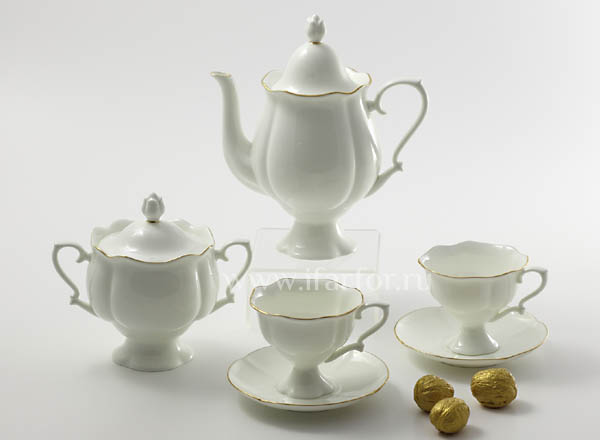 Coffee Set Gold ribbon 6/14 Natasha