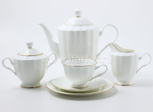 Сервиз чайный Золотая лента 6/21 Нега