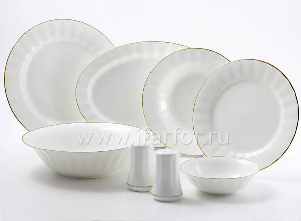 Сервиз столовый Золотая лента 6/22 Нега