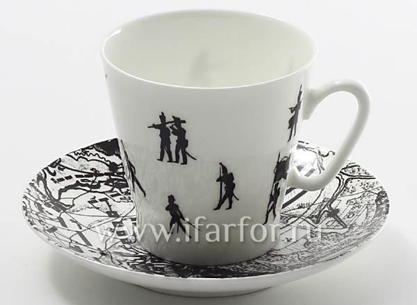 Cup and saucer Coffee Infantry Black coffee