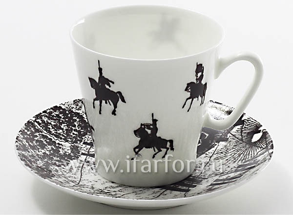 Cup and saucer Coffee Cavalry Black coffee