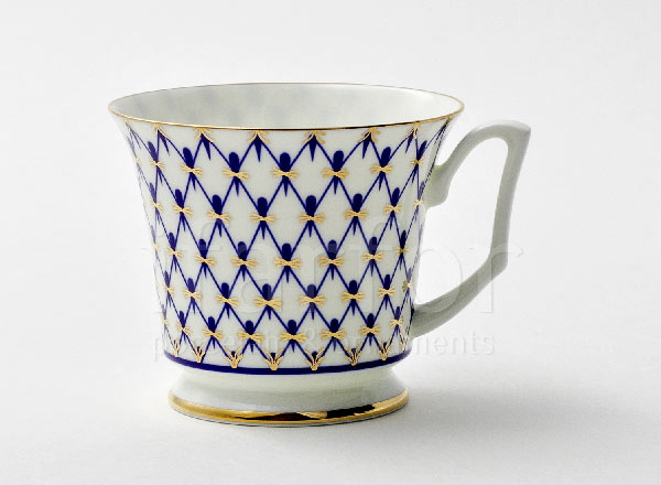 Cup and saucer tea Cobalt net Julia