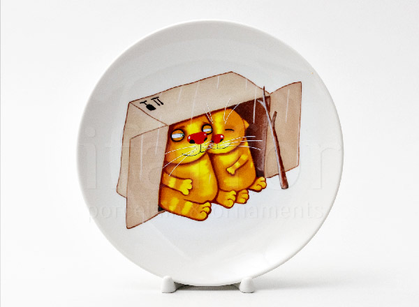 Decorative plate in a gift box Vasya Lozhkin. Paradise in a hut