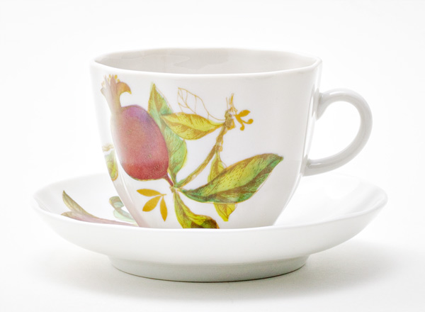 Чашка с блюдцем кофейная Гранаты Тюльпан