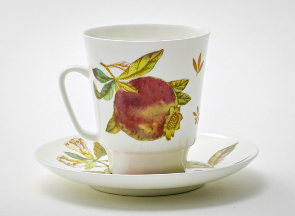 Чашка с блюдцем кофейная Гранаты Майская