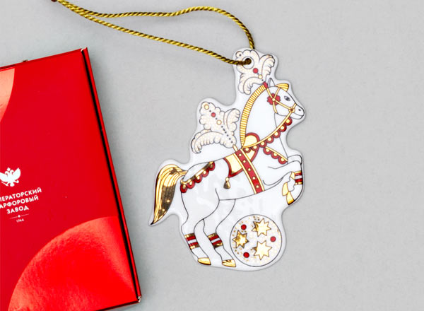 Елочная игрушка Гранд цирк. Лошадка