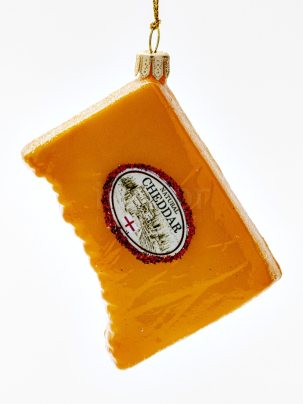 Елочная игрушка Сыр Cheddar 65 x 85 мм.