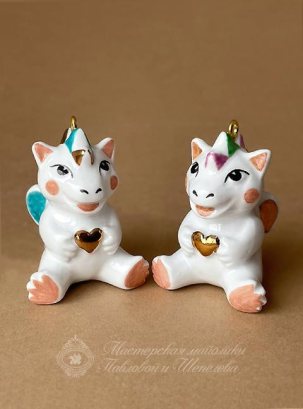 Елочная игрушка Дракоша 35 x 45 мм.