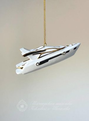 Елочная игрушка Яхта 40 x 105 мм.