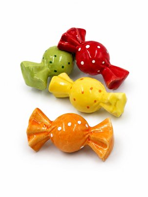 Елочная игрушка Конфета Карамель 80 x 40 мм.