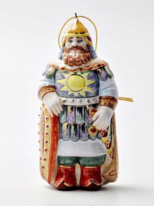 Елочная игрушка Богатырь Сказка о царе Салтане. Богатырь 65 x 130 мм.
