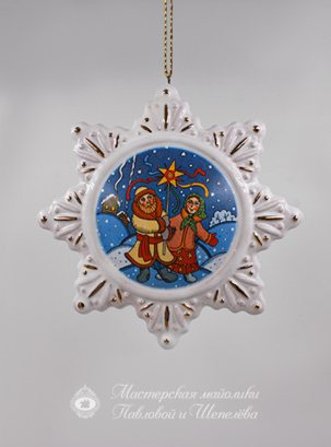 Елочная игрушка Снежинка