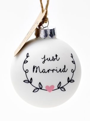 Елочная игрушка Шар Jast married 2 80 x 80 x 95 мм.