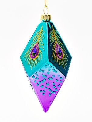 Елочная игрушка Кристалл 1 Перо павлина 60 x 140 мм.