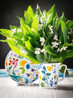 Бокал с блюдцем Primavera 1/2 Ленинградский 3 360 мл.