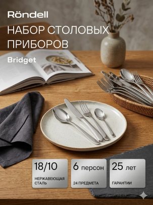Rondell Набор столовых приборов 24 предмета 6 персон Bridget RD-1854