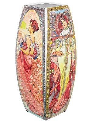 Ваза для цветов 2 л 11,5х11,5х25 см Elan Gallery Времена года, фарфоровая