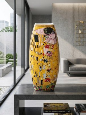 Ваза для цветов 2 л 11,5х11,5х25 см Elan Gallery Поцелуй, фарфоровая