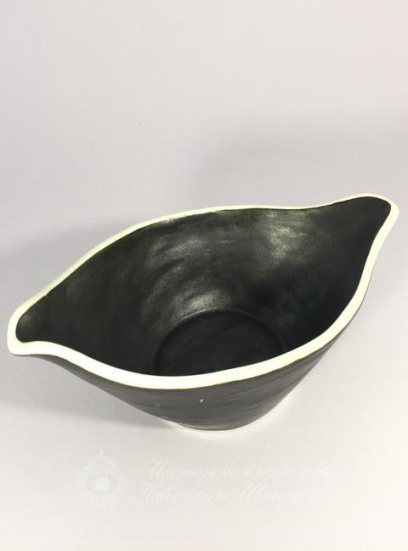 Тарелочка для закусок «Закусочное блюдо Ладья большое» Фарфор. 70 x 235 мм.