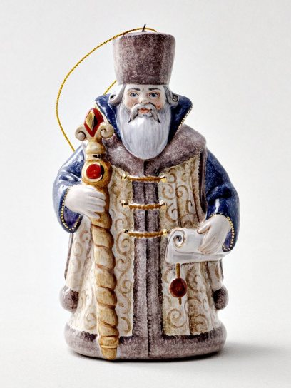 Елочная игрушка «Боярин» Форма: Боярин. Майолика. 66 x 145 мм.