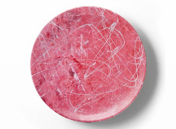 Decorative plate Greg Van Dyke Pink composition 2