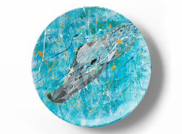 Decorative plate Greg Van Dyke Crocodile