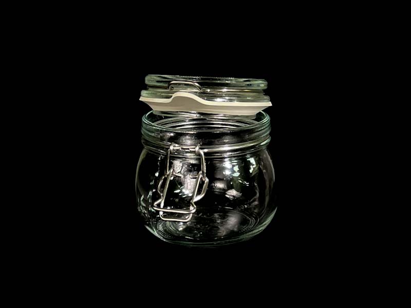Банка с крышкой «Прозрачный» Форма: KORKEN КОРКЕН. Стекло, металл. 100 мм.