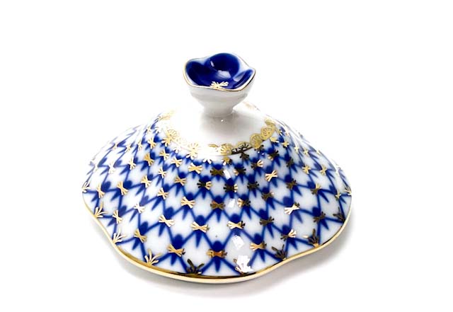 Крышка к чайной чашке «Кобальтовая сетка»