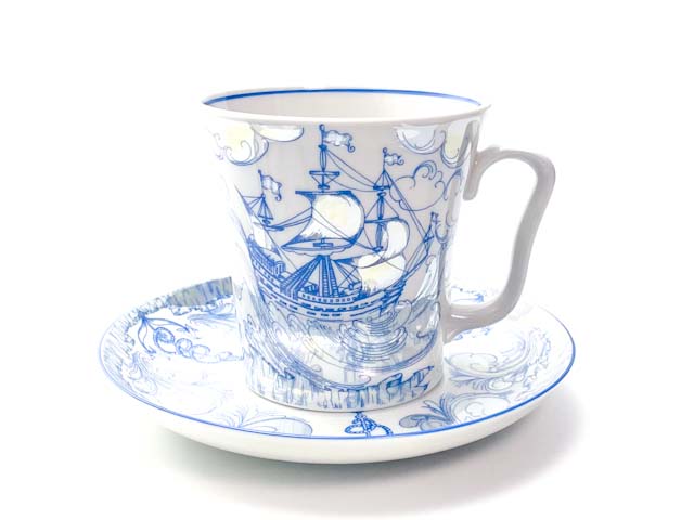 Бокал с блюдцем «Бригантина» 1/2