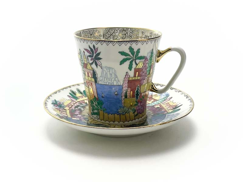 Чашка с блюдцем кофейная «Голубое озеро» 1/2