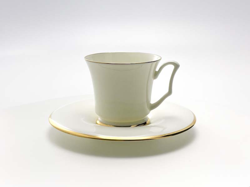 Чашка с блюдцем кофейная «Золотая лента» 1/2