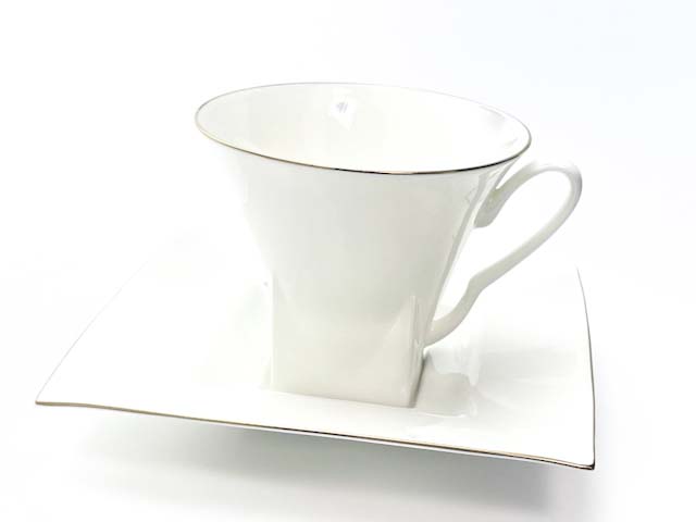 Чашка с блюдцем чайная «Золотая лента» 1/2