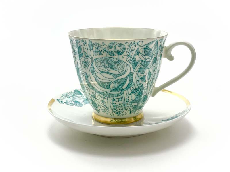 Чашка с блюдцем чайный «Лето Зеленое» 1/2