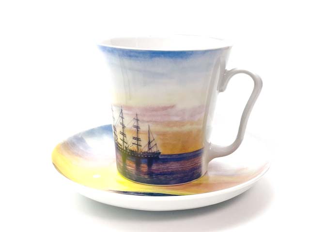 Бокал с блюдцем «Барк 2» 1/2