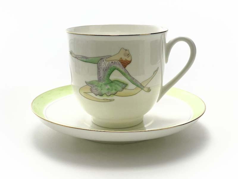 Чашка с блюдцем кофейная «Художественная гимнастика. Лента» 1/2