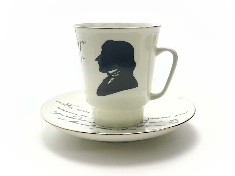 Чашка с блюдцем кофейная «Русские писатели. Гоголь» 1/2