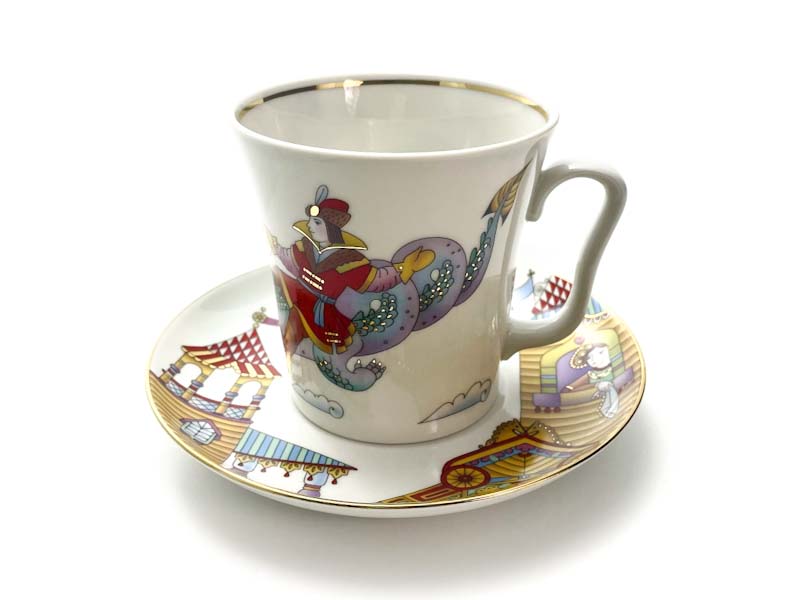 Бокал с блюдцем «Иван-Царевич и Змей-Горыныч» 1/2